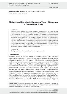 Metaphorical blending in conspiracy theory discourses : a German case study