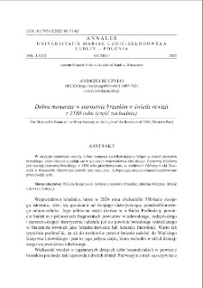 Dobra monarsze w starostwie brzeskim w świetle rewizji z 1588 roku (część zachodnia)