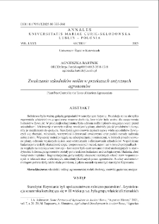 Zwalczanie szkodnik&oacute;w roślin w przekazach antycznych agronom&oacute;w