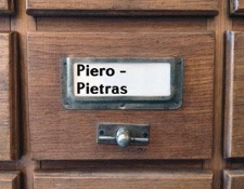 PIERO-PIETRAS Katalog alfabetyczny