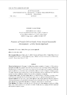 Features of female CEO in family firms toward Sustainable development &ndash; a grey system approach