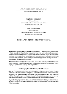 Zmieniająca się rola biblioteki w XXI w.