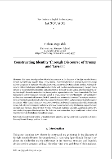 Constructing identity through discourse of Trump and Tarrant