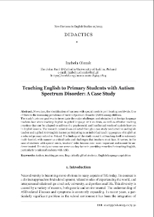 Teaching English to primary students with autism spectrum disorder: a case study
