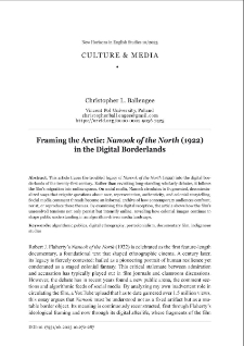 Framing the Arctic: Nanook of the North (1922) in the digital borderlands