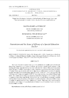 Neuroticism and the sense of efficacy of a special education teacher