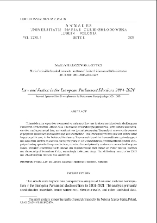 Law and Justice in the European Parliament Elections 2004&ndash;2024