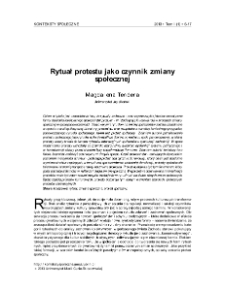 Rytuał protestu jako czynnik zmiany społecznej