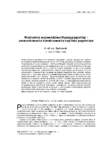 Wschodnie wojew&oacute;dztwa Rzeczypospolitej &ndash; uwarunkowania konstruowania kapitału pogranicza