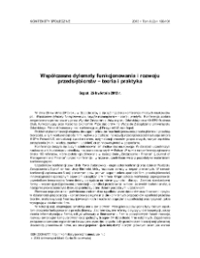 Wsp&oacute;łczesne dylematy funkcjonowania i rozwojuprzedsi˛ebiorstw &ndash; teoria i praktyka