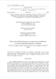 Pomoc ukraińskim dzieciom wewnętrznie przesiedlonym w czasie drugiej fali migracji w Ukrainie