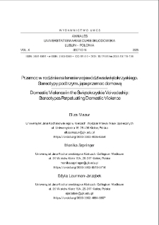 Przemoc w rodzinie na terenie wojew&oacute;dztwa świętokrzyskiego. Stereotypy podtrzymujące przemoc domową