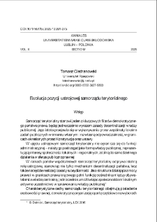 Ewolucja pozycji ustrojowej samorządu terytorialnego