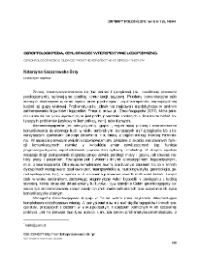 Gerontologopedia, czyli starość w perspektywie logopedycznej