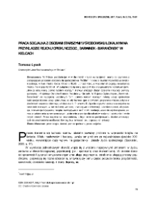 Praca socjalna z osobami starszymi w środowisku lokalnym na przykładzie rejonu opiekuńczego &bdquo;Barwinek-Baran&oacute;wek&rdquo; w Kielcach