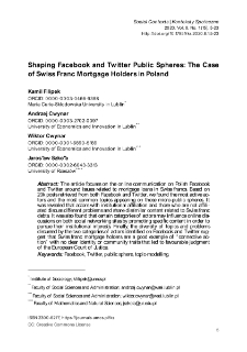 Shaping Facebook and Twitter public spheres: the case of Swiss franc mortgage holders in Poland