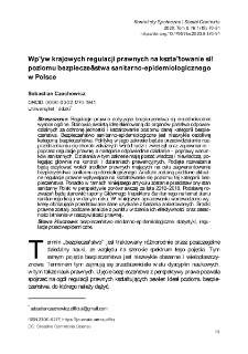 Wpływ krajowych regulacji prawnych na kształtowanie sie poziomu bezpieczenstwa sanitarno-epidemiologicznego w Polsce