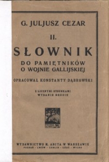 Słownik do Pamiętników o wojnie gallijskiej