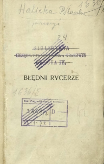 Błędni rycerze : powieść z czas&oacute;w emigracyi. T. 2