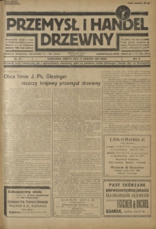 Przemysł i Handel Drzewny / red. Adam Schwarz. R.5, nr 94 (31 sierpnia 1929)