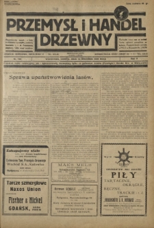 Przemysł i Handel Drzewny / red. Adam Schwarz. R.5, nr 100 (14 września 1929)
