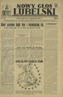 Nowy Głos Lubelski. R. 1, nr 148 (4 października 1940)