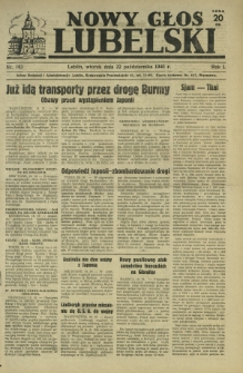 Nowy Głos Lubelski. R. 1, nr 163 (22 października 1940)