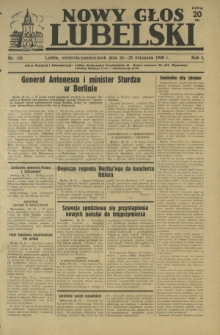 Nowy Głos Lubelski. R. 1, nr 191(124-25 listopada 940)