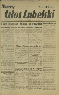 Nowy Głos Lubelski. R. 3, nr 20 (25-26 stycznia 1942)