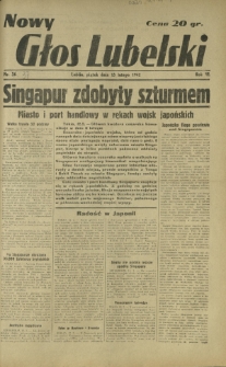 Nowy Głos Lubelski. R. 3, nr 36 [ i. e. 37] (13 [i.e. 14] lutego1942)