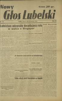 Nowy Głos Lubelski. R. 3, nr 42 (20 lutego 1942)