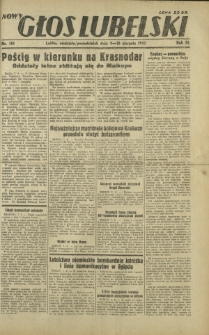 Nowy Głos Lubelski. R. 3, nr 184 (9-10 sierpnia 1942)