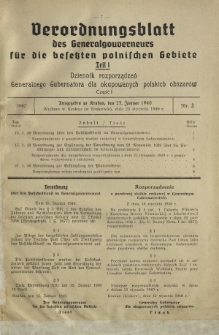 Verordnungsblatt für das Generalgouvernement = Dziennik Rozporządzeń dla Generalnego Gubernatorstwa. Teil 1, Nr 53 (16 September 1940)