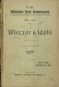 Wiecz&oacute;r u Idalii