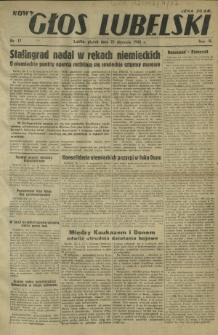 Nowy Głos Lubelski. R. 4, nr 17 (22 stycznia 1943)