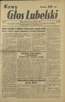 Nowy Głos Lubelski. R. 2, nr 94 (25 kwietnia 1941)