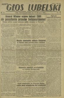 Nowy Głos Lubelski. R. 4, nr 67 (21-22 marca 1943)