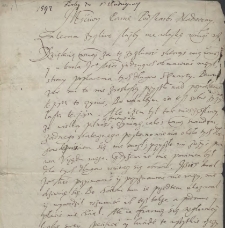 [List Jana Firleja, podskarbiego wielkiego koronnego do podskarbiego nadwornego Jacka Młodziejowskiego w sprawie długów skarbowych z dn. 29 VI 1592 r.]