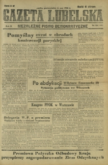 Gazeta Lubelska : niezależne pismo demokratyczne. R. 2, nr 131=440 (13 maj 1946)