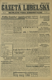 Gazeta Lubelska : niezależne pismo demokratyczne. R. 2, nr 168=477 (20 czerwiec 1946)