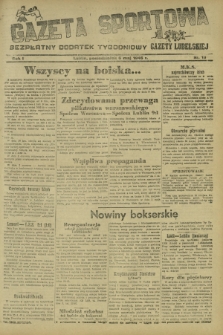 Gazeta Sportowa : bezpłatny dodatek tygodniowy Gazety Lubelskiej. Nr 13 (6 maj 1946)