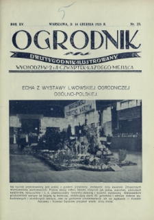 Ogrodnik : dwutygodnik ilustrowany. R. 15, nr 23 (10 grudnia 1925)