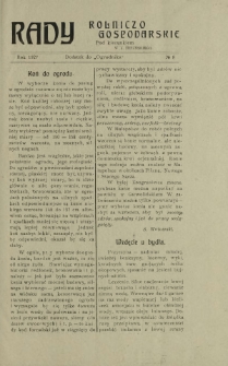 Rady Rolniczo-Gospodarskie : dodatek do "Ogrodnika" / pod red. W. J. Zielińskiego. 1927, nr 8