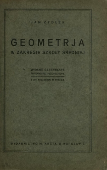 Geometrja w zakresie szkoły średniej