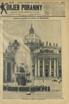 Kurjer Poranny : niedzielny dodatek ilustrowany do R. 50, No 322 (21 listopada 1926)